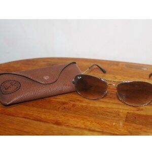 Authentic Ray-Ban Cockpit Pilot Aviator Sungasses with Case Unisex No scratches